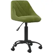 vidaXL Chaise de bureau vert clair velours