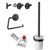 Emco Set WC rond avec porte-papier, set de brosses et set dadhésifs, 439813300