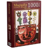 Magnolia Puzzle Chat surréaliste - puzzle de 1000 pièces