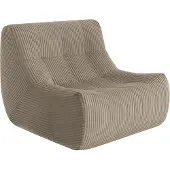 Popsofa Fauteuil Rave en velours côtelé taupe