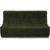 Popsofa Canapé Rave 2,5 places en velours vert