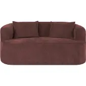 Popsofa Canapé 2 Places Adele Chenille Rouge Bordeaux