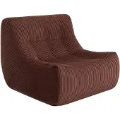 Popsofa Fauteuil Rave en velours côtelé cuivre