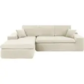 Popsofa Canapé d'angle Lazy Beige Gauche
