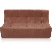 Popsofa Canapé Rave 2,5 places en velours terre cuite/rose