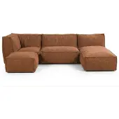 Popsofa Modulares Indoor Ecksofa L Kiki Bouclé Kupfer