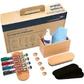 Legamaster Starterkit Jeu d'accessoires pour tableau blanc Wooden 17 pièces, en bois
