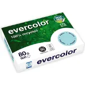 Clairefontaine Farbiges Kopierpapier EVERCOLOR, DIN A4, 80 g/m², hellblau, 1 Paket = 500 Blatt