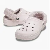 Crocs Baya Sabots à brides en peluche doublés Barely Pink