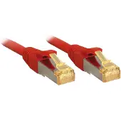 Lindy 47296 Patchkabel 5.00m RJ45 S/FTP LSOH, mit Cat7 Rohkabel, rot
