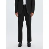 Selected Pantalon à plis 'Liam' noir