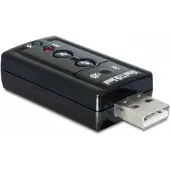 DeLOCK Adaptateur de son USB (USB, USB 2.0), Carte son, Noir