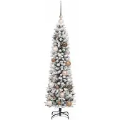 vidaXL Sapin de Noël artificiel Blanc 120 cm PVC, métal et plastique