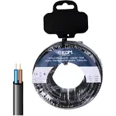 EDM Rouleau De Câble Multiconducteur H05vv-f 2x0.75 Mm 15 M