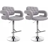 CLP lot de 2 tabourets de bar Dublin tissu
