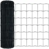 vidaXL Clôture Euro, 0,4 x 25 m, fer revêtu de PVC, gris