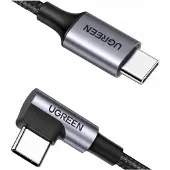 UGREEN USB-C (straight) / USB-C (angled) PD QC 60W 3A 0.5m US255 (grey)