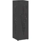 vidaXL Porte-parapluie Noir 15,5 x 15,5 x 49 cm Métal
