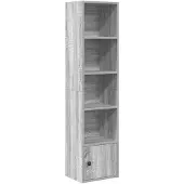 vidaXL Bibliothèque sonoma gris 31x24x127 cm bois d'ingénierie
