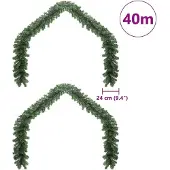 vidaXL Guirlande de Noël avec 600 LED 2 pcs Vert PVC