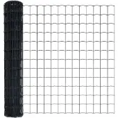vidaXL Clôture Euro, 1 x 10 mètres, fer revêtu de PVC, gris