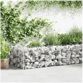 vidaXL Mur de gabion Acier galvanisé 450 x 30 x 50 cm