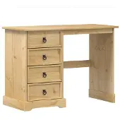 vidaXL Coiffeuse Corona 104x47x75 cm pin massif