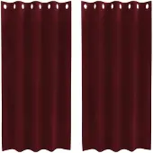 vidaXL Rideaux occultants 2 pcs vin rouge 140 x 175 cm velours