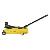 Dunlop Cric hydraulique d'une capacité de 2T - Pont élévateur de voiture 135-305 mm - Compact avec roulettes