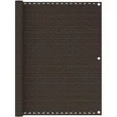 vidaXL Écran De Balcon Marron 120x600 Cm Pehd