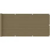 vidaXL Écran de balcon Taupe 75x600 cm PEHD