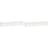 vidaXL Jardinières 2 pcs blanc bois de pin massif