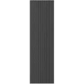 vidaXL Paillasson noir et gris à rayures 115x400 cm