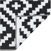 vidaXL Tapis d'extérieur ARAKIL blanc et noir 190x290 cm PP