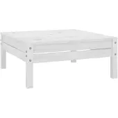 vidaXL Tabouret de jardin blanc pin massif
