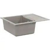 vidaXL Lavabo Gris 620 x 500 mm 80% quartz et 20% résine
