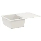 vidaXL Lavabo blanc 780 x 500 mm 80% quartz et 20% résine
