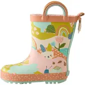 Next Bottes en caoutchouc aqua / bleu foncé / pêche / rose clair