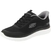SKECHERS Baskets basses 'SUMMITS - LEYTER' gris clair / noir