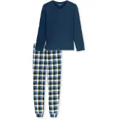 Schiesser Pyjama long ' Casual Essentials ' bleu foncé