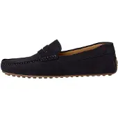 Hackett London Mocassin 'Saddle' bleu marine