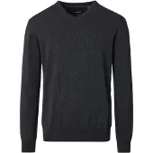 Casamoda Regular Fit Pull-over Encolure en Vanthracite, Unicolore