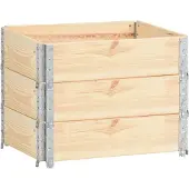 vidaXL Rehausses de palettes 3 pcs. 60x80 cm pin massif