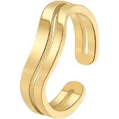 Hey Happiness Bague 'Wave Open' or