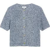 s.Oliver Cardigan bleu foncé / blanc cassé