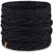 Buff Knitted & Fleece Neck Warmer Noir