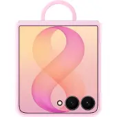 Samsung Galaxy Z Flip 8 Back Cover Silicone avec Aimant Mauve