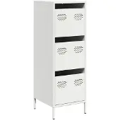 vidaXL Highboard blanc 39x35x103,5 cm acier