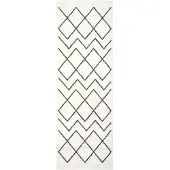 vidaXL Tapis de Cuisine Blanc 180 x 60 cm Velours