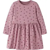 Name it Robe 'NMFVIVIAN' mauve / rouge foncé